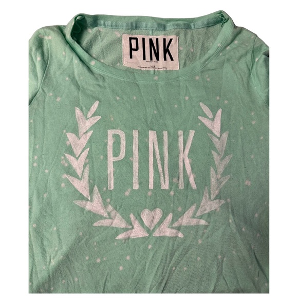 VS PINK | Mint Polka-Dot Long Sleeve | Y2K 2010s Retro - Picture 2 of 3